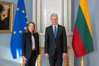 Prezidentas susitiko su R. Metsola: Lietuva ir Europos Parlamentas kartu siekia saugios, vieningos ir stiprios Europos