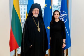 Ministrė Pirmininkė susitiko su Konstantinopolio ekumeninio patriarchato metropolitu Emanueliu