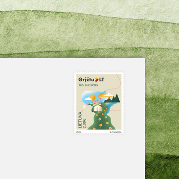 Kvietimas sugrįžti namo: Lietuvos paštas pristato ženklą „Grįžtu LT – ten, kur širdis“ (Atnaujinta)