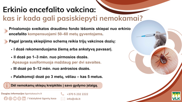 Skiepai nuo erkinio encefalito: kodėl verta pradėti jau dabar?