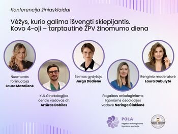 Vėžys, kurio galima išvengti skiepijantis. Kovo 4-oji – tarptautinė ŽPV žinomumo diena