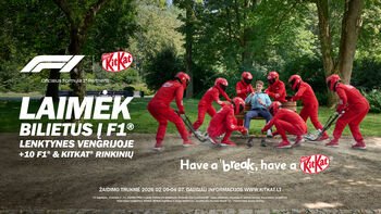 „KitKat“ tapo oficialiu „Formula 1“ partneriu: Baltijos šalių gerbėjų laukia įtraukiančios patirtys