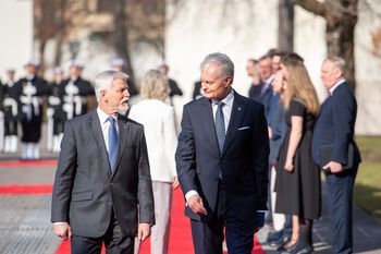 Lietuvos ir Čekijos Prezidentai aptarė regiono saugumo stiprinimą ir dvišalio bendradarbiavimo plėtrą