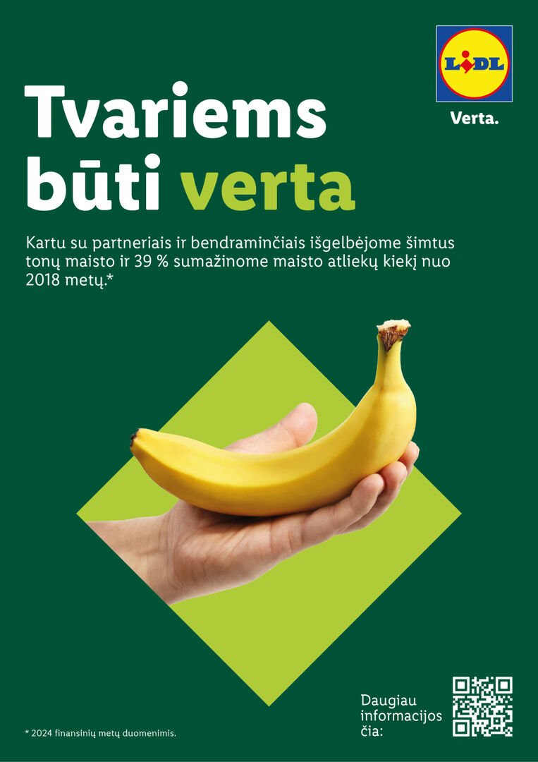 Startuoja „Lidl Lietuva“ tvarumo kampanija „Tvariems būti verta“: dėmesys aplinkai, bendruomenėms ir darbuotojams