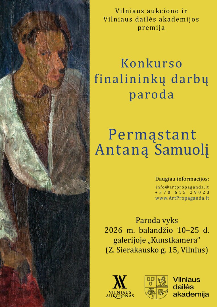 Jaunieji menininkai permąsto lietuvių klasiką: skelbiami Vilniaus aukciono ir Vilniaus dailės akademijos konkurso finalininkai