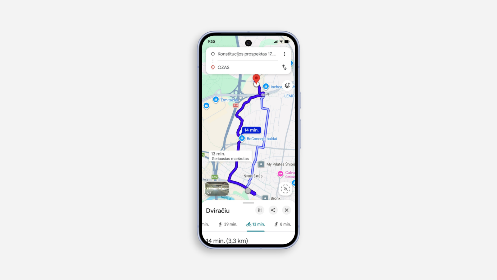 „Google Maps“ pristato naujas funkcijas dviratininkams Lietuvoje