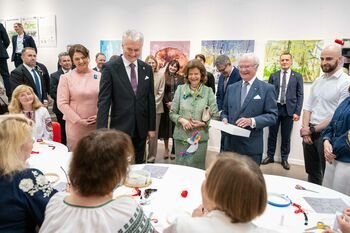 Prezidentas su pirmąja ponia ir Švedijos Karalius su Karaliene apsilankė Ukrainos centre
