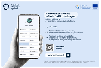 VERTIS - mažiau kalbos barjero, daugiau galimybių sėkmingai integracijai Lietuvoje