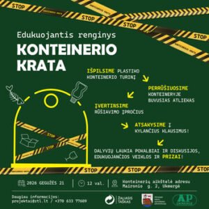 Kvietimas į socialinį eksperimentą „Konteinerio krata“ Ukmergėje