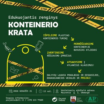 Kvietimas į socialinį eksperimentą „Konteinerio krata“ Ukmergėje