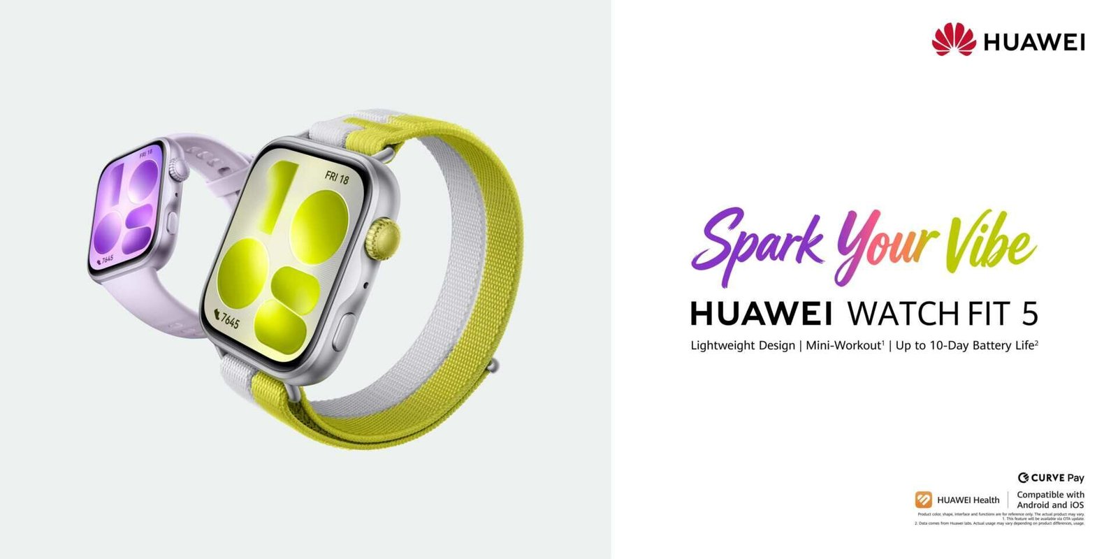 „Huawei“ Bankoke pristatė „Huawei Watch Fit 5“ išmaniųjų laikrodžių seriją, skirtą aktyvų gyvenimo būdą mėgstančiam miesto jaunimui