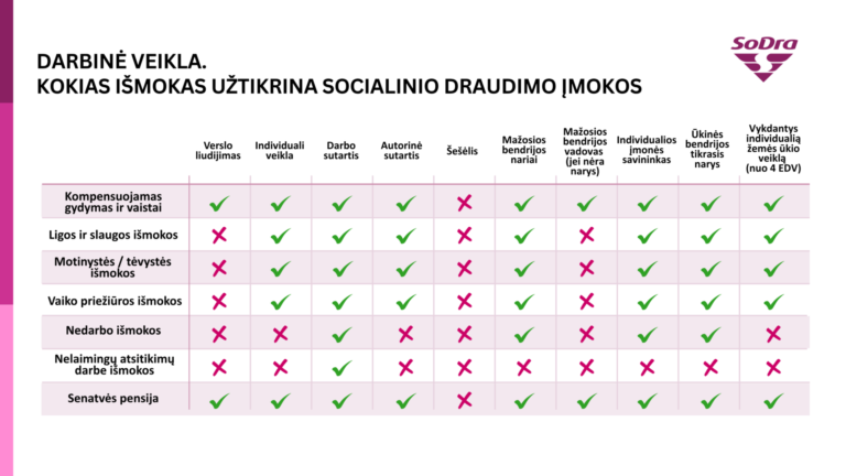 Savarankiškai dirbantiems: kokias socialines garantijas užtikrina mokamos įmokos