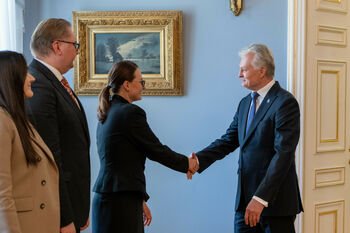 Prezidentas priėmė Ukrainos Ministrę Pirmininkę Juliją Svyrydenko