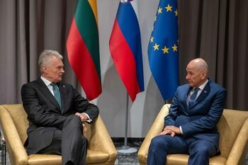 Prezidentas su Slovėnijos Ministru Pirmininku aptarė Europos saugumą, ES biudžetą ir Lietuvos pirmininkavimą ES Tarybai