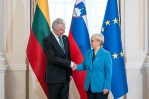 Šalies vadovas susitiko su Slovėnijos Prezidente