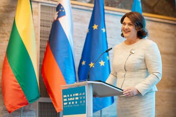 Lietuvos pirmoji ponia dalyvavo „Vandens forumo“ atidarymo sesijoje Slovėnijoje