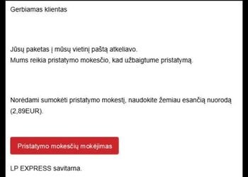 Lietuvos paštu apsimetantys sukčiai taikosi į gyventojų pinigus ir duomenis