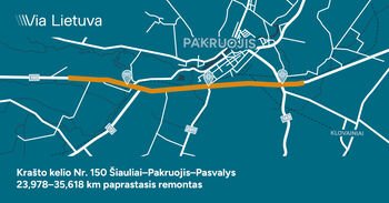 „Via Lietuva“: pradedamas daugiau kaip 11 km krašto kelio remontas Pakruojo rajone