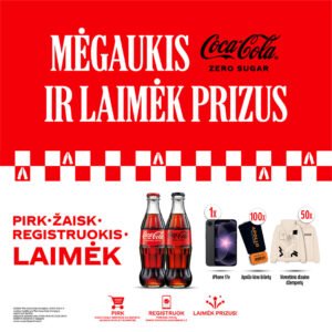 „Coca-Cola HBC Lietuva“ pristato pirmąją tokio pobūdžio skaitmeninę vartotojų aktyvaciją „Vilnius Outlet“ prekybos centre