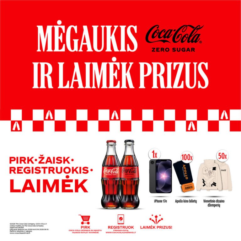 „Coca-Cola HBC Lietuva“ pristato pirmąją tokio pobūdžio skaitmeninę vartotojų aktyvaciją „Vilnius Outlet“ prekybos centre