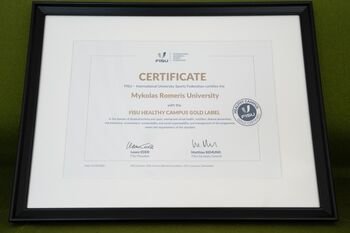 Mykolo Romerio universitetui suteiktas FISU „Healthy Campus Gold“ įvertinimas (Atnaujinta)