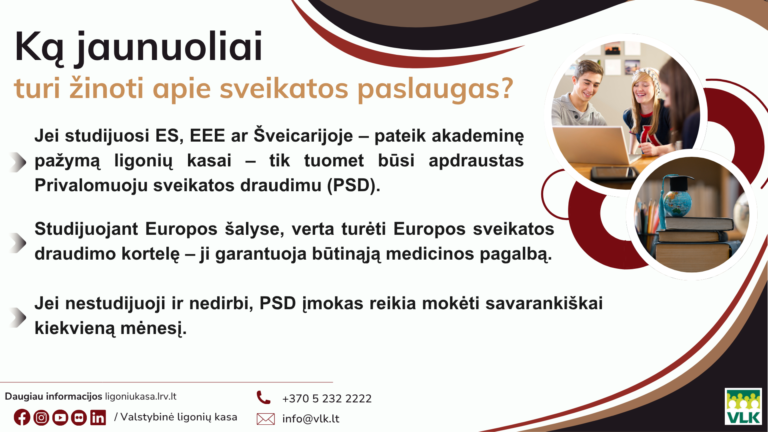 Atmintinė baigusiems mokyklą: ką svarbu žinoti apie privalomąjį sveikatos draudimą, kad nesusidarytų skola