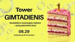 Šeštadienį – „Tower“ gimtadienio šventė. Kas laukia panevėžiečių?