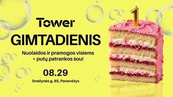 Šeštadienį – „Tower“ gimtadienio šventė. Kas laukia panevėžiečių?
