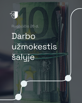 Bruto darbo užmokestis šalies ūkyje per 2026 m. antrąjį ketvirtį išaugo 2,9 proc.