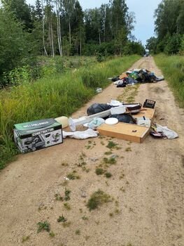 Šiukšlių kelionė per tris rajonus baigėsi Gedinčių miške