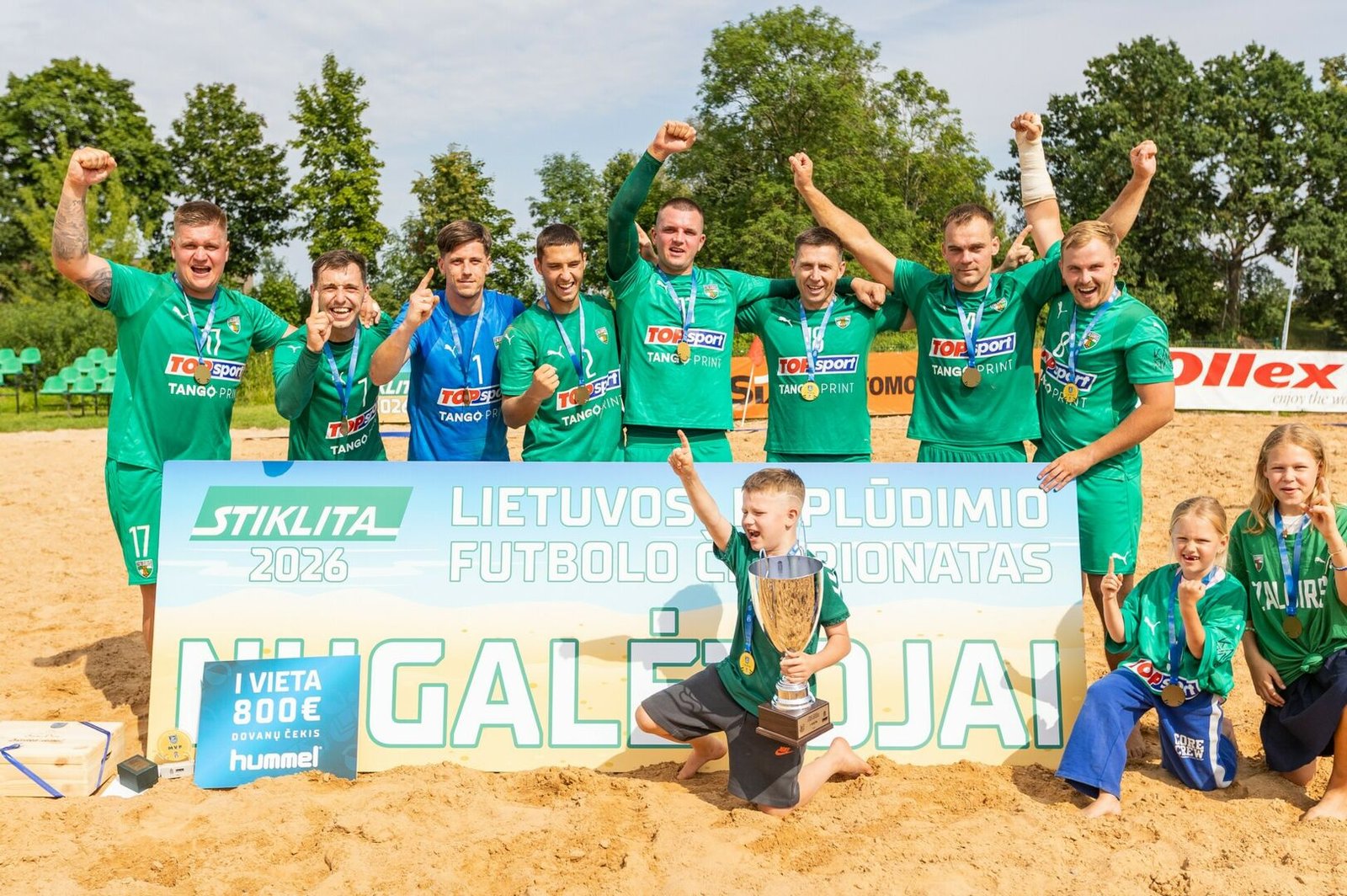 „Kauno Žalgiris“ apgynė „Stiklita“ Lietuvos paplūdimio futbolo čempiono titulą