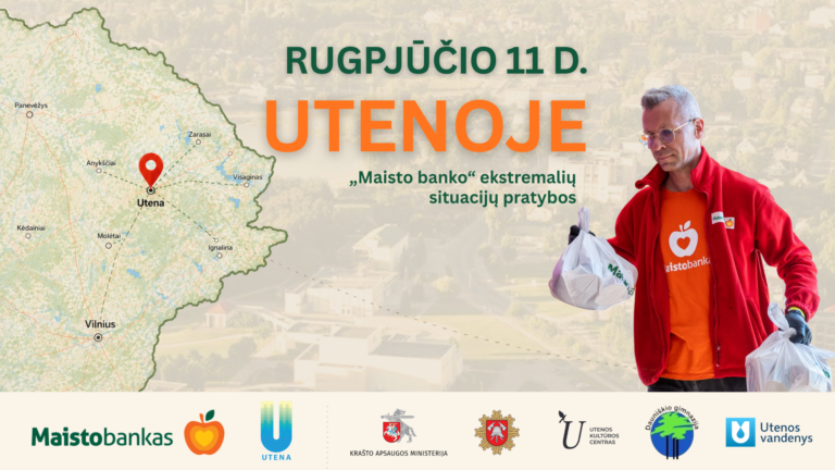 Rugpjūčio 11-ąją Utenoje vyks nacionalinės „Maisto banko“ ekstremalių situacijų pratybos: gyventojų prašoma neišsigąsti padidėjusio aktyvumo