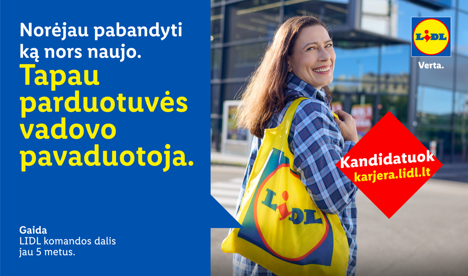 Startuoja nauja „Lidl“ kampanija „Netikėtai sukurta karjera“: kviečia jungtis prie komandos