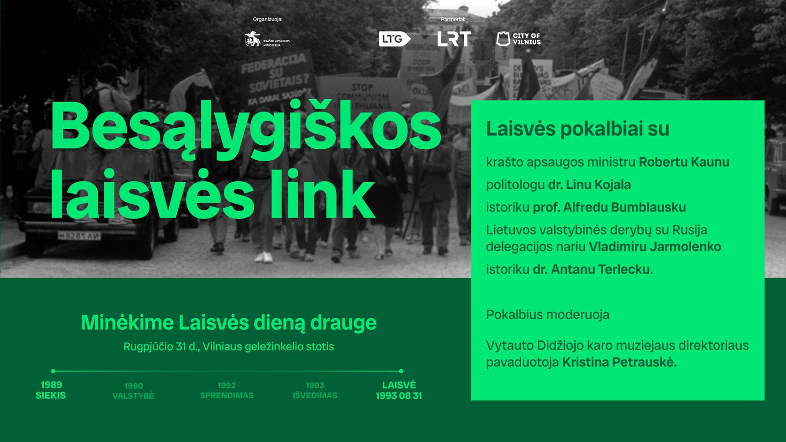 Bėgiais nuo okupacijos iki laisvės: pirmadienį – Laisvės diena Vilniaus geležinkelio stotyje