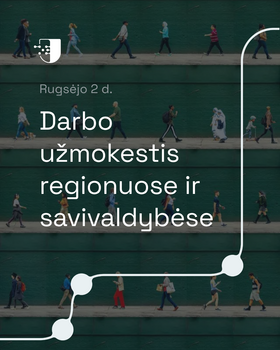 2026 m. antrąjį ketvirtį bruto darbo užmokesčio atotrūkis tarp regionų buvo 454 EUR