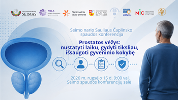 Prostatos vėžys: nustatyti laiku, gydyti tiksliau, išsaugoti gyvenimo kokybę