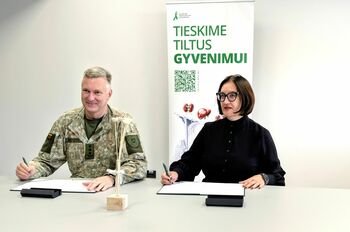 Nacionalinis transplantacijos biuras ir Karinės oro pajėgos bendradarbiauja jau 25 metus