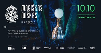“Magiškas Miškas. Pradžia” - naujiena Vilniuje rudens vakarams VU botanikos sodo Vingio skyriuje