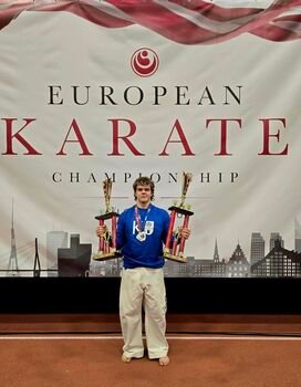 Klaipėdos universiteto studentas Nikas Kvasys – šeštąkart Europos karatė čempionas