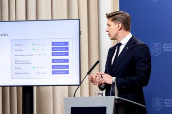 Saugaus žmogaus biudžetas: premjeras M. Sinkevičius pristatė valstybės finansinių metų prioritetus