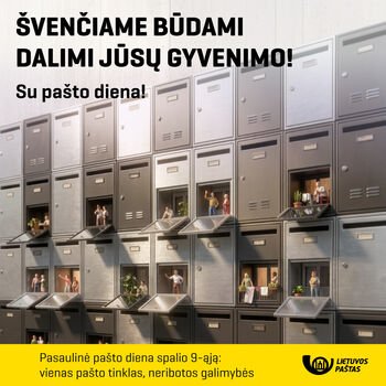 Pristatomos ne tik siuntos, bet ir gyvenimo akimirkos: Lietuvos paštas sveikina su Tarptautine pašto diena