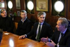 Klaipėdos universitete Užsienio reikalų ministras aptarė istorijos tyrimus ir jūrinę kultūrą
